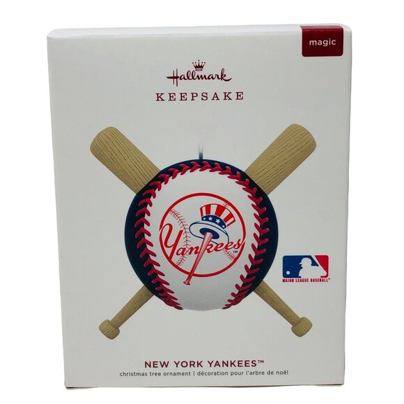 Hallmark Keepsake Christmas Ornament 2019 New York Yankees MLB  Magic Sound - Picture 1 of 2